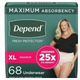 $55 Depend Fresh Protection Adult Incontinence Und