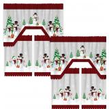 $29 Frienda 6 Pcs Christmas Curtain Tier Valance S