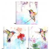 $37 Canvbay 3 Piece Abstract Birds Picture Wall Ar