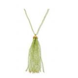 $82 Colleen Lopez GEM BEAD TASSEL NECKLACE pink SU