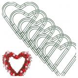 $28 Aodaer 6 Pack 16 Inch Heart Wire Wreaths Frame