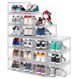 $140 MMBABY 12 Pack Acrylic Clear Shoe Boxes, Ultr