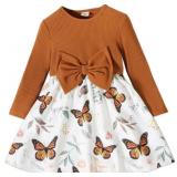 $18 PATPAT Baby Toddler Floral Print Fall Dress Lo