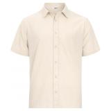 $9 Mens Solid Color Shirts Short Sleeve Button Dow