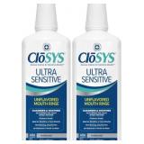 $26 CloSYS Ultra Sensitive Mouthwash, 32 Oz, 2 Pac
