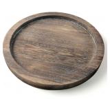 $10 CYS EXCEL 11 Inch Brown Round Wooden Tray, Dec