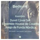 $60 Duvet Cover Set Bedsure-Blue Queen brown New A