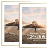 $95 Acovy 24x36 Metal Picture Frames, Aluminum Pos