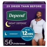 $56 Depend Night Defense Incontinence Underwear fo