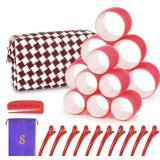 $14 Hair Roller Set 12 pcs Heatless Self Grip Roll