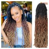$11 ZRQ 30 Inch Ombre Brown Faux Locs Crochet Hair