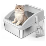 $32 AIPERRO Stainless Steel Litter Box | Metal Kit