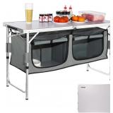 $48 VEVOR Camping Kitchen Station, 3 Adjustable He