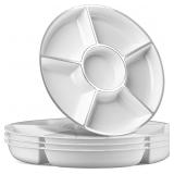 $13 6 Sectional Round Plastic Serving Tray/Platter