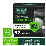 $42 Depend Guards Incontinence Pads for Men, Maxim