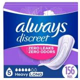 $53 Always Discreet Incontinence Pads - 5 Drop Ext