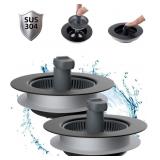 $20 Hibbent 2 Pack Upgraded 3 In 1 Kitchen Sink Dr