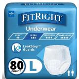 $196 FitRight Ultra Adult Incontinence Underwear,