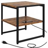 $60 Vantic 20IN End Table with Charging Station, R
