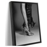 $46 Framed Black and White Fashion Canvas Wall Art