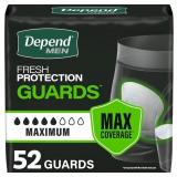 $16 Depend Guards Incontinence Pads for Men, Maxim