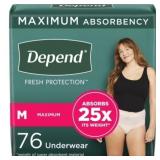$55 Depend Fresh Protection Adult Incontinence Und