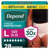 $30 Depend Fresh Protection Adult Diapers for Wome