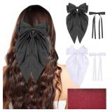 $6 Yoseng Hair Bows Set: 4pcs Ribbon Hair Clips wi