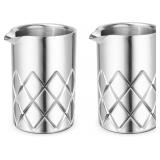 $14 2PCS Cocktail Mixing Glass, 2oz Stainless Stee