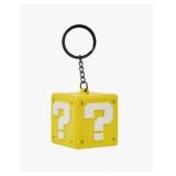 Super Mario Bros Question Block 3D Rubber Keychain