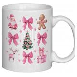 $10 NATSUNO Bow Mug,Bow Cups,Pink Christmas Mug,Ch