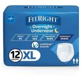 $60 FitRight Overnight Unisex Extra Large Underwea