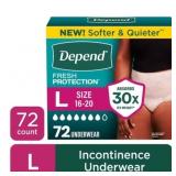 $53 Depend Fresh Protection Incontinence Underwear