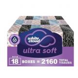 $40 White Cloud Ultra Soft 3-Ply Facial Tissue, 18