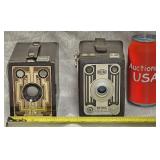 (2) Vintage 1930's 1950's Box Camera Kodak Bilora