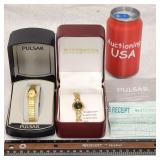 (2) Like New Ladies Pulsar & Wittnauer Watch