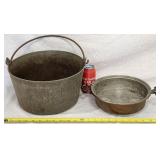 Cast Iron Pot Antique Copper Egg Poaching Escargot