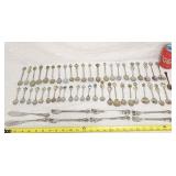 47 State Souvenir Spoon Collection Cocktail Forks