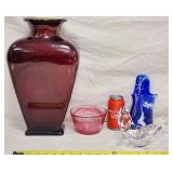 Kosta Boda Art Glass 2 Bowls 2 Vases