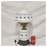 1973 Quoizel Abigail Adams Flower Hurricane Lamp