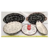 Temp-tations By Tera Floral Lace Serving Tray Bowl