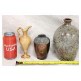 3 Signed Art Pottery Hawaiian Vintage & Stoneware