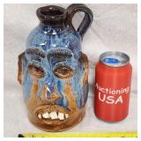 Mary Stanley Ferguson Art Signed Pottery Face Jug