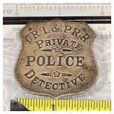 CRI PRR Police Badge Chicago Pacific Railroad