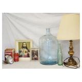 Vintage 5 Gal Glass Water Coke Bottle Lamp + More!