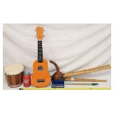Music Instruments Ukulele Drum Harmonica Flute