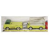 1960's Green Nylint Jungle Wagon & Rare Trailer
