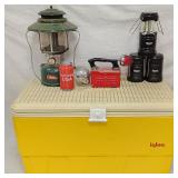 Vintage Igloo Cooler Coleman Lantern Clipper Light