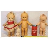 1960's-1970's Vintage Inset Eyes 4 Kewpie Dolls