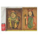 The Joker & King RMS Queen Mary Card Room Carvings